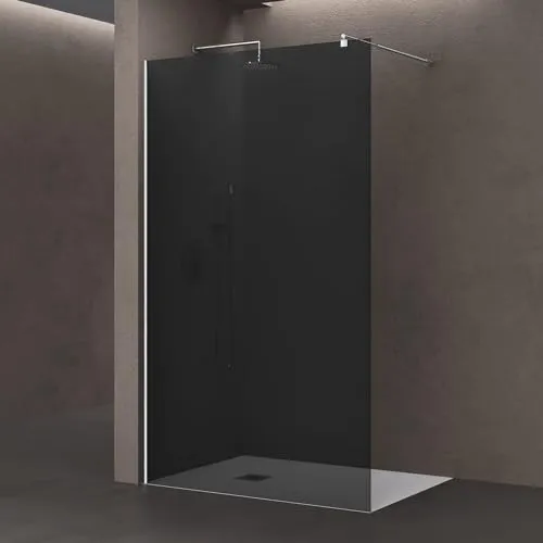 doporro Walk-in-Dusche Duschwand aus 8mm ESG-Sicherheitsglas - Stylische Duschabtrennung aus 8mm Sicherheitsglas mit NANO-Beschichtung für einfache Montage und variablen Wandabstand von 80-120 cm, ideal für Ihr Badezimmer.