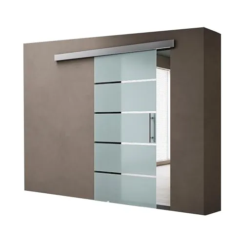 doporro Glasschiebetür Komplettset Softclose 102,5 x 205 cm | ESG-Sicherheitsglas mit Stangengriff - Elegante Glasschiebetür Amalfi TS13-1025 mit SoftClose-System. Ideal für stilvolle Raumtrennung. Maße: 102,5x205 cm, gefertigt aus 8mm Sicherheitsglas. Perfekt für moderne Wohnkonzepte.