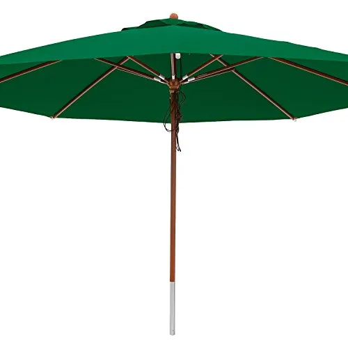 anndora® Sonnenschirm Marktschirm Gastronomie Ø 4 m - Grün mit Winddach - Sonnenschirm rund mit 400 cm Durchmesser, witterungsbeständig und mit hohem UV-Schutz (97,5%). Ideal für Gastronomie und den Außenbereich.