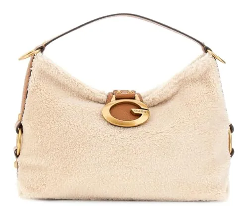 Guess Camden Schultertasche - Elegante Schultertasche in Natural/Cognac, mit geräumigem Hauptfach und stylischem Design - der perfekte Begleiter für jeden Anlass!