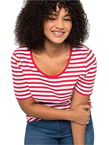 Sheego T-Shirt Große Größen mit garngefärbtem Ringel, aus Rippware