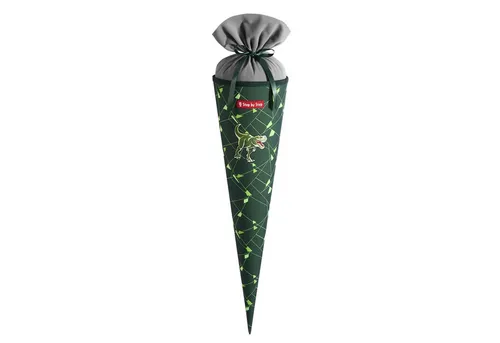 Step by Step Schultüte Dino Night Tyro - Hochwertige Schultüte für den ersten Schultag, aus 100% recyceltem PET. Mit coolem Dino-Motiv und viel Platz für kleine Überraschungen. Ideal für den perfekten Schulstart!