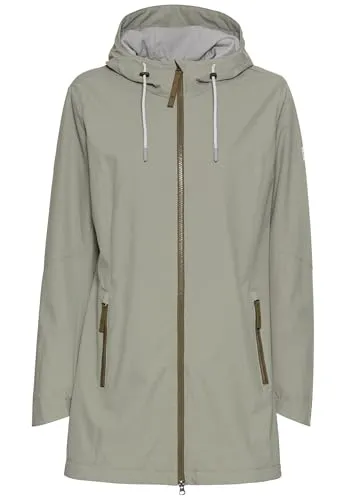 Camel Active 320040-6F18 - Elegante Damenjacke in Größe 38, Farbe: misty sage - Funktionsjacke mit modernem Design, schicker Kapuze und praktischen Seitentaschen – ideal für Alltag und besondere Anlässe.