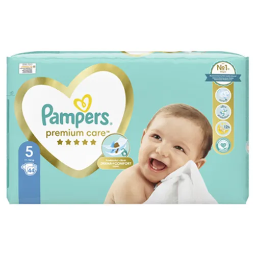 Pampers Pieluchy Premium Care, R5, 44 pieluchy Procter & Gambl 4015400278870