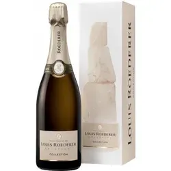 Champagner Louis Roederer - Collection 246 im Etui - Eleganter Champagner aus 31 % Réserve Perpétuelle und 59 % der Lese 2019. Für besondere Anlässe, vereint Frische und Finesse in jedem Schluck.