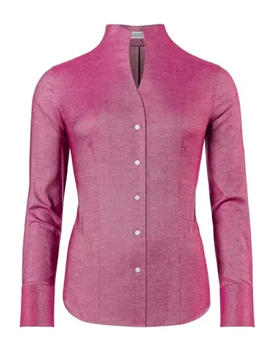 Vincenzo Boretti Bluse mit Kelchkragen, modern-fit - bügelleicht in Rot (Größe 34) - Stylische Bluse aus 100% Baumwolle mit bügelleichter Struktur. Ideal für den Alltag, atmungsaktiv und knitterarm. Perfekt für einen gepflegten Look.