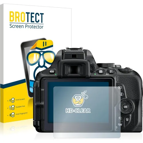 BROTECT (2 Stück Schutzfolie für Nikon D5600 Displayschutz Folie Ultra-Klar
