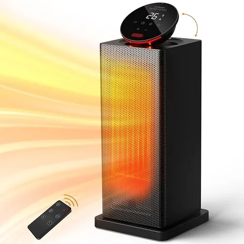 OMISOON Chauffage d'appoint 2000W, ECO Radiateur Electrique, PTC, LED Tactile, 9