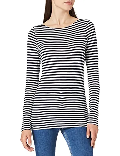 Marc O'Polo Damen T-Shirt B01219652597 - Gestreift mit U-Boot-Ausschnitt - T-Shirts für Damen, modisches gestreiftes Design mit U-Boot-Ausschnitt für einen eleganten Look und hohen Tragekomfort.