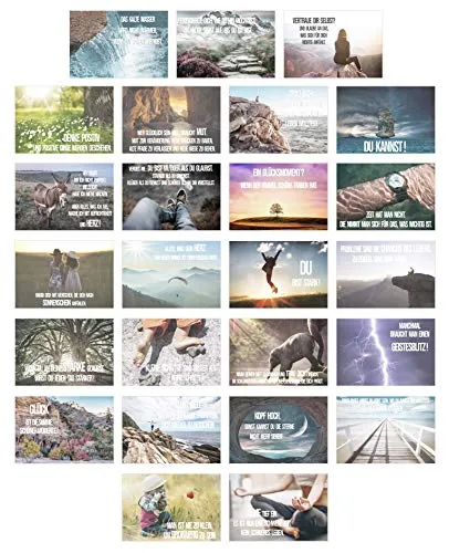 Edition Seidel Set 25 Postkarten Leben & Momente mit Sprüchen - Karten mit Spruch - Geschenk - Dekoidee, Liebe, Freundschaft, Leben, Motivation, Geburtstagskarten Bilder Bild