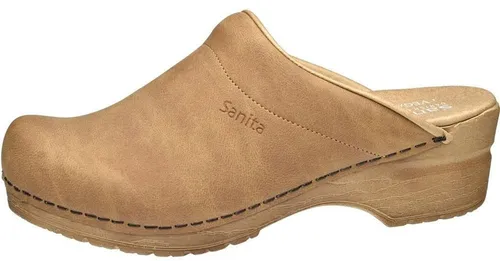 Sanita Original Segan Clog Cognac EU 42 - Veganer und modischer Clog in klassischem Design. Ideal für Garten, Schwimmbad oder Zuhause. Der offene Schnitt sorgt für optimale Belüftung und Komfort. Perfekt für die Freizeit!