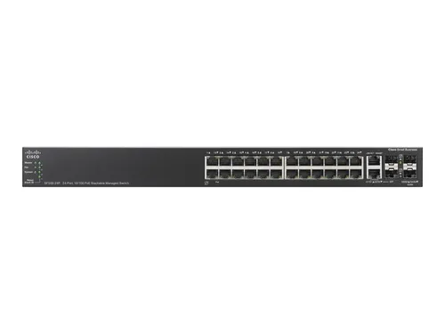 Cisco SF500-24-K9-JP Switch II mit 3 Jahren Garantie - 24-Port Gigabit Switch für Unternehmen, zuverlässig und robust, ideal für professionelle Netzwerkanwendungen.