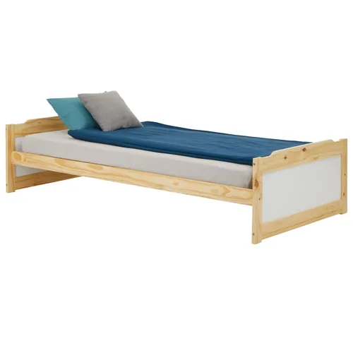 IDIMEX Massivholzbett FRITZ, 90x200 cm Einzelbett aus Kiefer - Stilvolles Kinder- und Jugendbett in natürlichem Kiefernholz, ideal für gemütliche Schlafräume und Tagesnutzung.