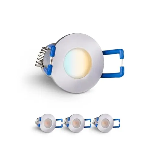 LongLife LED Einbaustrahler Mini 4er Set 3W CCT 2700K-6500K - Vielseitige, dimmbare Einbaustrahler für Terrassen und Carports. Wetterfest (IP65) und energieeffizient, ideal für individuelle Lichtgestaltung in jedem Raum.
