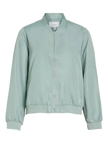 Vila Blouson VIPAPAYA L/S BOMBER JACKET - NOOS in Grün XS (34) - Modischer Blouson aus 100% Polyester, pflegeleicht und ideal für den Alltag. Mit Rippkragen und praktischen Eingrifftaschen, perfekt für trendbewusste Looks.