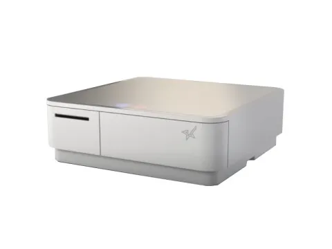 Star Micronics mPOP: 58mm Thermal Printer & Cash Drawer - Card-Reader mit integriertem 58mm Thermodrucker und Kassenschublade, ideal für mobile Zahlungen und effiziente Kassenlösungen.