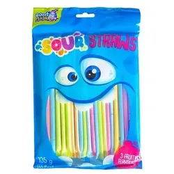 Saure Schleckpulverstangen – 45 fruchtige Sour Straws für Partys - Entdecken Sie die sauren Schleckpulverstangen mit intensivem Fruchtgeschmack! Perfekt verpackt für Partys, Kindergeburtstage oder als Snack für unterwegs. Ideal für süß-saure Genussmomente!