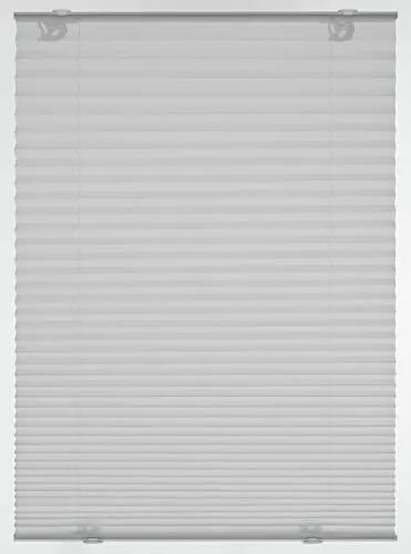 GARDINIA Solo Dachfenster-Plissee grau 47,3 x 100 cm - Plissee für Dachfenster, blickdicht und lichtdurchlässig, werkzeuglose Montage ohne Bohren mit Saugnäpfen, ideal für Mietwohnungen und kindersicher nach EN 13120.