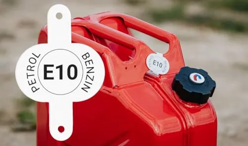 BW® Clip für Kraftstoffkenneichnung für Kraftstoffkanister Metall Benzinkanister 1 Stk. Benzin E10 - Made in Europe