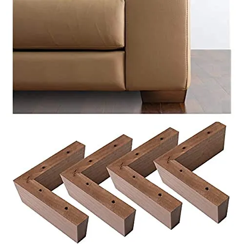 IPEA 4X Möbelfüße aus Walnuss – 50 mm Höhe – Kegelform für Sofas und Möbel - Set mit 4 eleganten Holzfüßen in Walnuss für Sofas und Möbel. Robuste Konstruktion und einfache Montage. Verleihen Sie Ihrem Zuhause Stil und Klasse mit diesen vielseitigen Füßen.