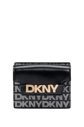 DKNY Avril Cardcase BK Logo-BK - Stylischer Geldbeutel im minimalistischen Design, ideal für unterwegs. Aus 100% PVC mit PU-Besatz, wasserabweisend und pflegeleicht. Mehrere Kartenfächer für optimale Organisation.