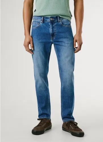 Pepe Jeans Tapered Jeans Stanley für Herren - Stylische Tapered-Fit-Jeans von Pepe Jeans in med blue. Hoher Tragekomfort dank 98% Baumwolle und 2% Elasthan, ideal für lässige Freizeitlooks.