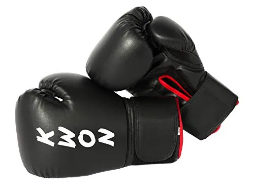 KWON® "STEKO TRAINING Profi" Boxhandschuhe 12 Unzen - Schwarz/Rot - Hochwertige Boxhandschuhe von KWON für Vollkontakt-Sportarten. Ergonomischer Schnitt mit strapazierfähigem Kunstleder und innovativem Schaumstoffeinsatz für optimalen Tragekomfort und Schutz.