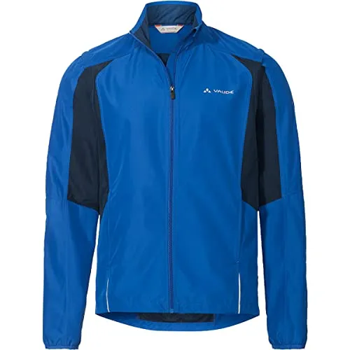 VAUDE Herren Mens Dundee Classic Zo Jacket - Signal Blue, 4XL EU - Klimaneutrale Windjacke für Radfahrer, mit abzipbaren Ärmeln und praktischen Taschen für optimale Funktionalität.