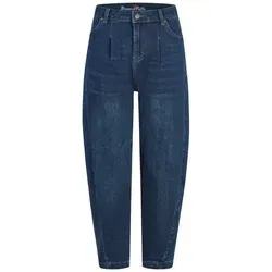 Buena Vista Straight Fit Jeans Modell 'Ballon' in Dunkelblau, Größe XS - Die Buena Vista Straight Fit Jeans im Modell Ballon bietet einen lockeren Schnitt für optimalen Tragekomfort und eine moderne Silhouette. Der Baumwoll-Viskose-Mix sorgt für ein angenehmes Tragegefühl. Klassisches 5-Pocket-Design für vielseitige Kombinationsmöglichkeiten.