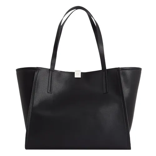 Calvin Klein CK Mixmedia Shopper Tasche Leder 43 cm schwarz TAS036594