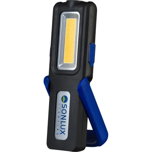 SONLUX ACHILLES Maxi LED Akku Handlampe 5W 6400K mit Magnet und Haken - Praktische Handleuchte mit 5W LED, ideal für den Einsatz in dunklen Bereichen. Flexibel durch Magnet und Haken, perfekt für Handwerk und Outdoor-Aktivitäten.