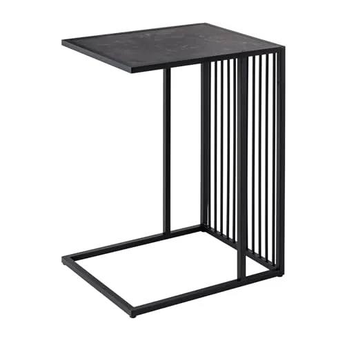 Riess-Ambiente Beistelltisch ARCHITECTURE 65cm in graphit/schwarz - Ablagetisch im modernen Industrial Design, pflegeleichte Marmor-Optik und ideal als Laptoptisch für stilvolle Akzente in Ihrem Wohnzimmer.