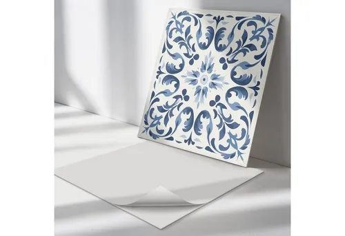 Tulup Wandtattoo Kachel Aufkleber Blumenmuster auf Fliesen Selbstklebende (9 St)