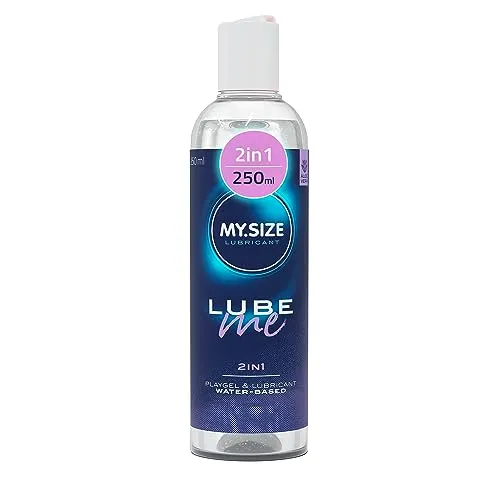 MY.SIZE Lube Me 2in1 Gleitgel 250 ml | Gleitmittel geruchsneutral | Wasserbasiertes Gleitgel & Playgel | Lubricant Gel Für Toys & Latexkondome geeignet