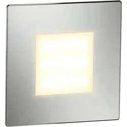 ledscom.de LED Treppenlicht/Wandeinbauleuchte FEX für innen und außen, eckig, edelstahl, 85 x 85mm, warmweiß