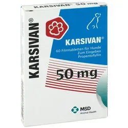 Karsivan 50 mg - Filmtabletten für Hunde, rezeptfrei und unterstützt die Gesundheit Ihres Haustieres, 60 St