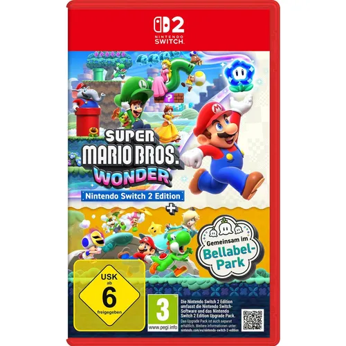 Super Mario Bros. Wonder + Gemeinsam im Bellabel-Park | Nintendo Switch 2 - Erlebe ein kreatives 2D-Jump-'n'-Run mit neuen Koop-Missionen und Team-Herausforderungen. Optimiert für die Nintendo Switch 2 bietet es verbesserte Grafik und flüssige Performance.