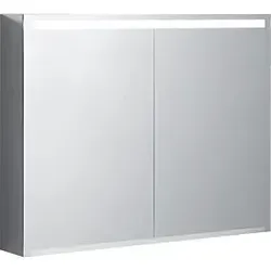 Geberit Option Spiegelschrank 500583001 mit Beleuchtung - Spiegelschrank mit LED-Beleuchtung und Touch-Sensorschalter, beidseitig verspiegelt und mit versetzbaren Glaseinlegeböden – ideal für modernes Badezimmerdesign.