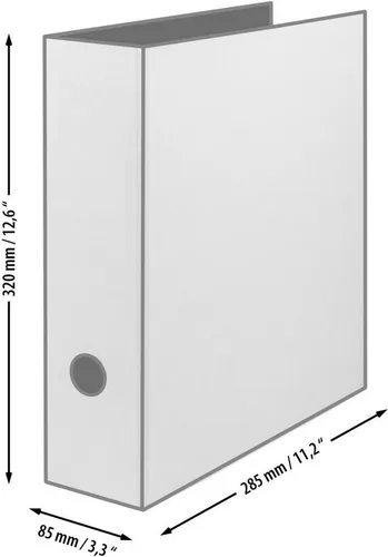 Aktenordner Mint A4 mit 8,5 cm Breite - Stylischer Ordner in Mintgrün mit Hebelmechanik und Griffloch, perfekt für die Organisation von DIN A4 Dokumenten.