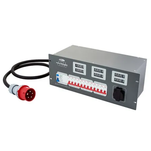 Showgear PSA-32A12S Stromverteiler - Sonstiges in DJ Equipment mit digitaler Spannungs- & Ampereüberwachung pro Phase für maximale Sicherheit und Kontrolle bei Events.