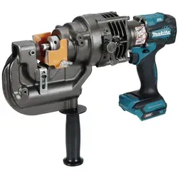 Makita PP001GZK Akku-Stanzmaschine - 40 V max. XGT-Akku-Stanzer für präzises Stanzen bis 9 mm Dicke. Robuste Bauweise mit elektrohydraulischem Antrieb und drehbarem Motorkörper für optimale Flexibilität.