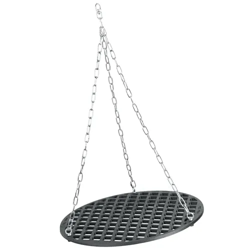BBQ-Toro Gusseisen Grillrost rund Ø 54 cm - Preseasoned für perfekten Grillgenuss - Grillroste: Ideal für Schwenkgrills & Dreibeine, sorgt für perfektes Branding und Geschmack durch die spezielle Gusseisenstruktur.