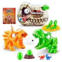 SMASHERS Dino Island T-Rex Battles Mini Figur - Erlebe spannende Dino-Battles mit über 20 Überraschungen! Baue deine Dinos zusammen und zerschmettere die Mini-Smash-Eier für Sammelfiguren. Lieferung erfolgt farblich sortiert.