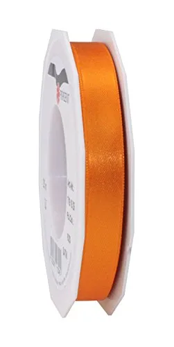 PRAESENT Doppelsatin Geschenkband 15 mm x 25 m, 2 Stück - Sonstige Verpackungen, hochwertiges Doppelsatin Geschenkband in leuchtendem Orange, ideal zum Verzieren von Geschenken und Dekorationen.