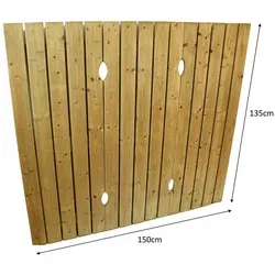 Gartenwelt Riegelsberger Sandkastendeckel Bär 135x150 cm - 3-teilig imprägnierter Holzdeckel für Sandkasten, schützt effektiv vor Verunreinigungen und Tierbesuchen. Ideal für sicheres Spielen im Garten!