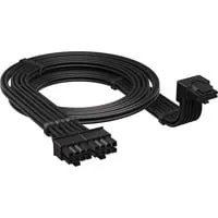 Typ 4 > 90°-12V-2x6-GPU-Stromkabel (Stil B) schwarz, 65cm, Sense Pins über dem 12-poligen Anschluss
