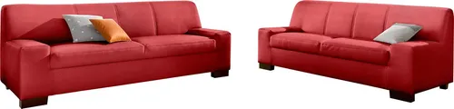 DOMO collection Polstergarnitur Norma kubisch und zeitlos, (Set, 2-tlg), bestehend aus je einem 2- und 3-Sitzer
