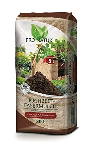 Pro Natur Hochbeet Faser-Mulch 50 l - Pro Natur Hochbeet Faser-Mulch 50 l. Ideal für die Erhöhung der Bodenqualität in Hochbeeten, sorgt für eine optimale Wasser- und Nährstoffspeicherung und fördert ein gesundes Pflanzenwachstum. Perfekt für Gartenliebhaber!','category':'Mulch