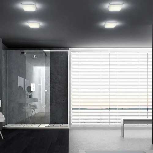 Helestra COSI LED Deckenleuchte 10x10cm in Mattnickel - Quadratische Deckenlampe mit moderner LED-Technologie, ideal für stilvolle Beleuchtung in jedem Raum.