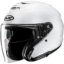 HJC Jet Motorradhelm i31 UNI Pearl White, L - Motorradhelm mit fortschrittlicher Polycarbonatschale für hohe Schlagfestigkeit, Pinlock-fähigem Visier und ausgezeichnetem Belüftungssystem für optimalen Komfort.
